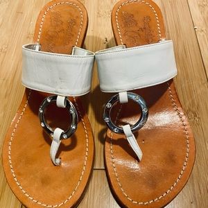 IL SANDALO CAPRI Kitten Heel Sandals with Silver and Diamond details